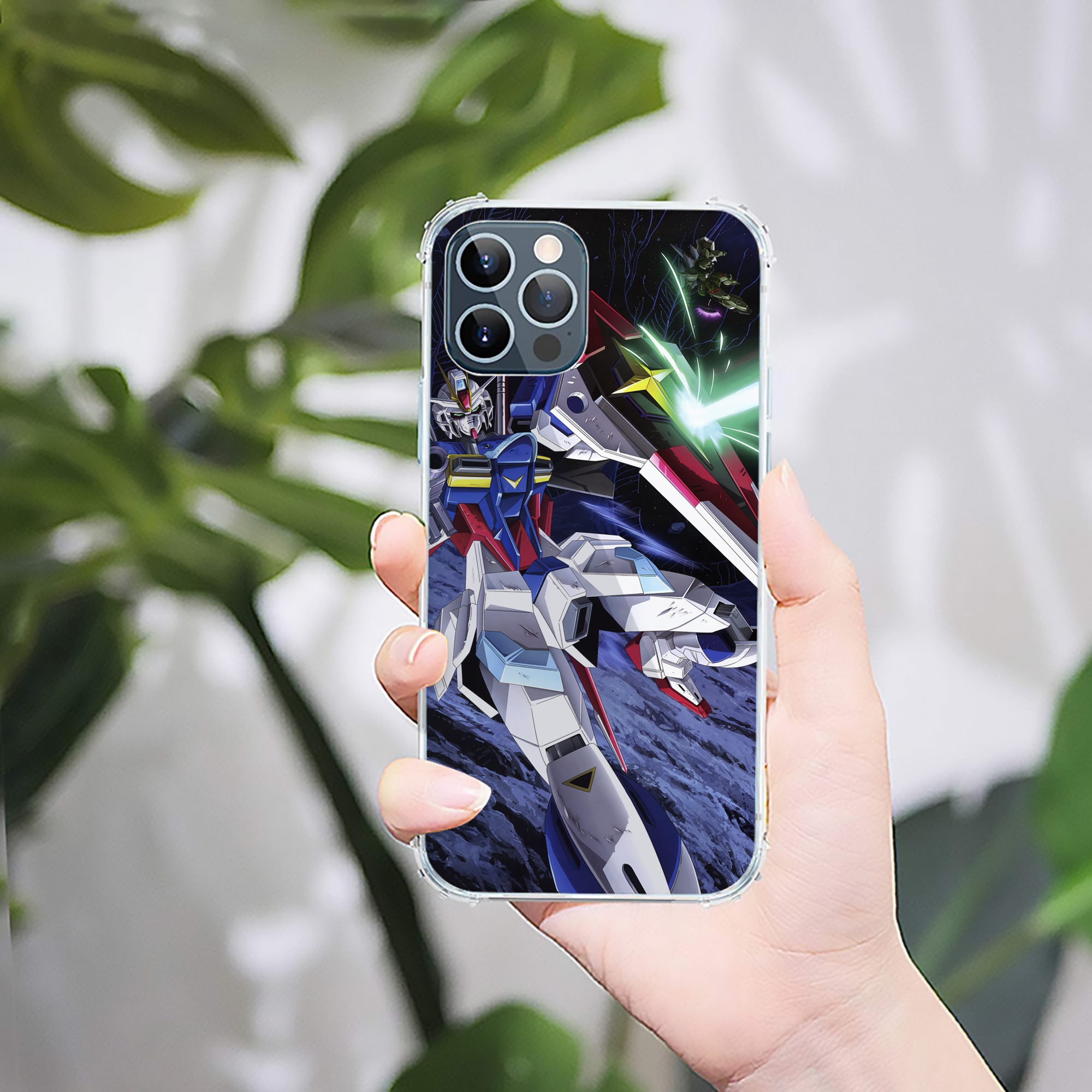 （画像用） 機動戦士ガンダム Mobile Suit Gundam 【iPhone 12シリーズ対応】透明スマホケース（クリアソフトケース）